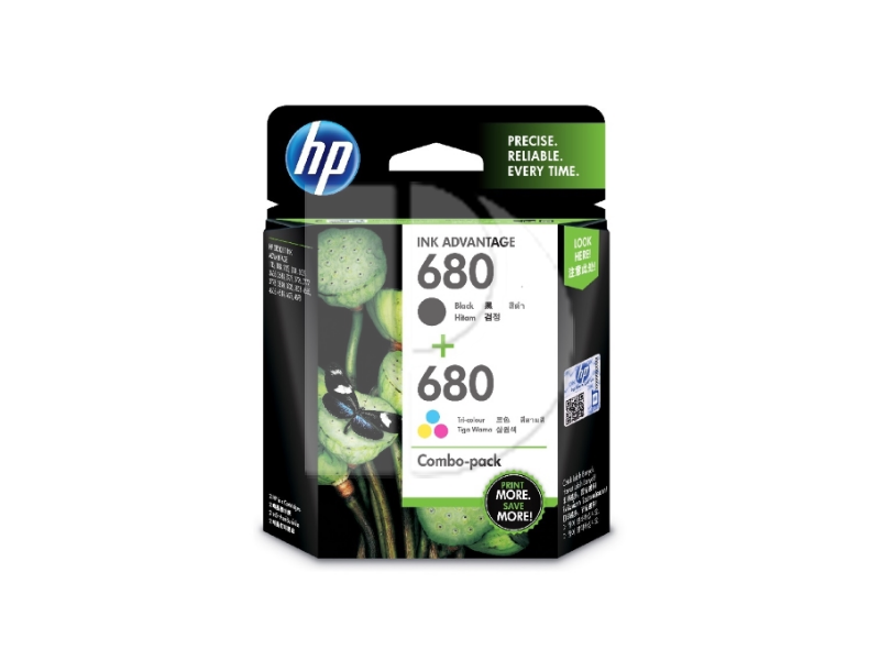 HP 680 Combo Black + Tri color Original Ink Advantage Cartridges