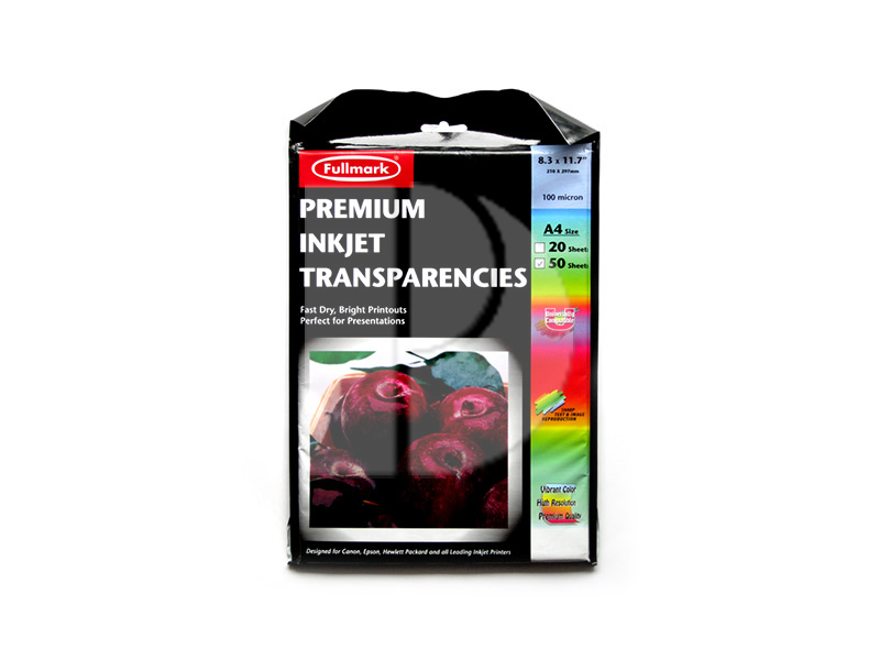 Fullmark Premium Inkjet Transparencies TPICL50 (A4 size) - 50sheets/pack