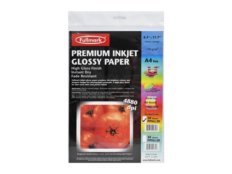 Fullmark Premium Inkjet Glossy Paper PPIGL (A4 Size)