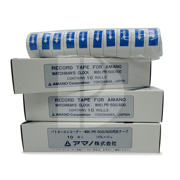 Record Tape for Amano Watchman clock PR-500/ PR-600 (10Rolls)