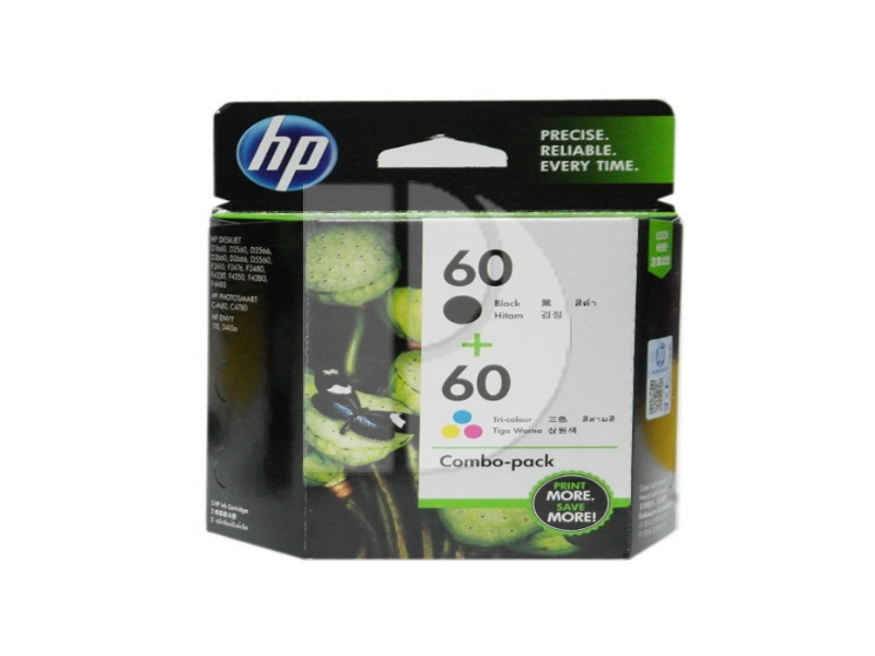 HP 60 Black & Color Combo Pack