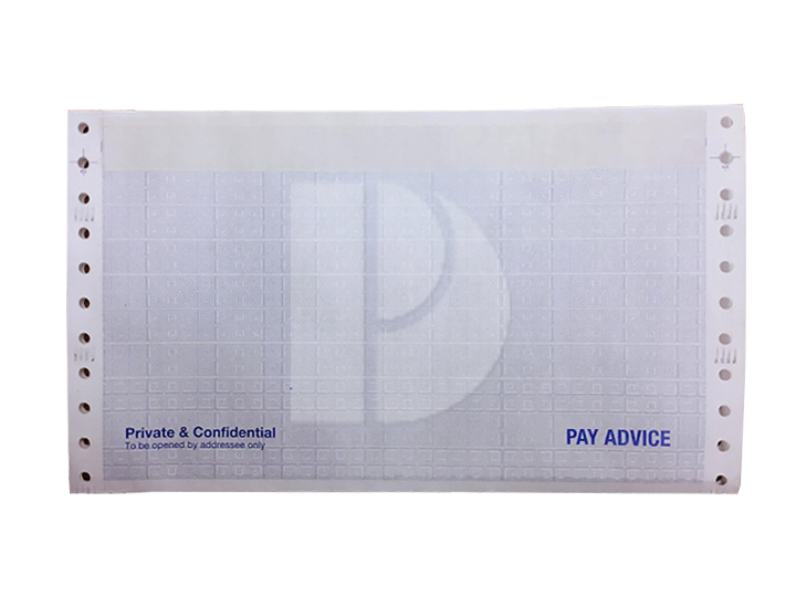 Computer Form Pre-Printed Envelope Mailer Form - Payslip - 3 Ply 2 Up - 9.5" x 11" 500 Fans (1000 Sets)