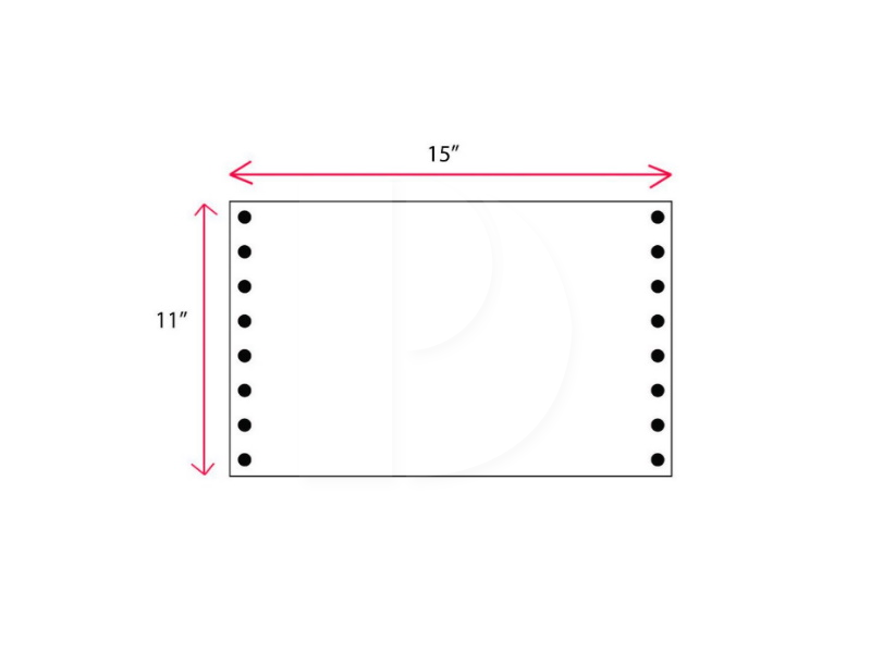 Computer Form 1PLY 15' X 11'  A3 SIZE (110 Fans)