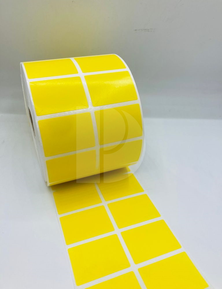 Barcode Label sticker 35mm x 25mm 2 Panel Yellow