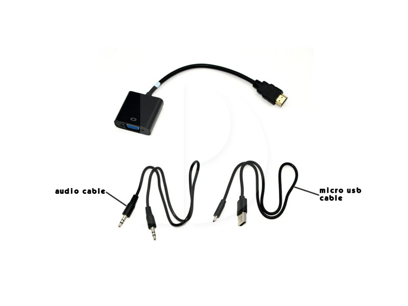 HDMI(M) TO VGA(F)+SOUND  CONVERTER